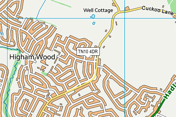 TN10 4DR map - OS VectorMap District (Ordnance Survey)
