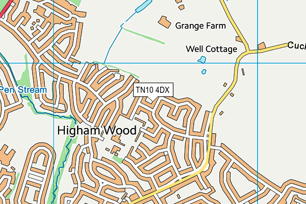 TN10 4DX map - OS VectorMap District (Ordnance Survey)