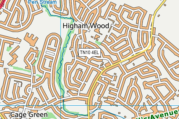 TN10 4EL map - OS VectorMap District (Ordnance Survey)