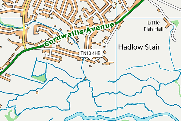 TN10 4HB map - OS VectorMap District (Ordnance Survey)