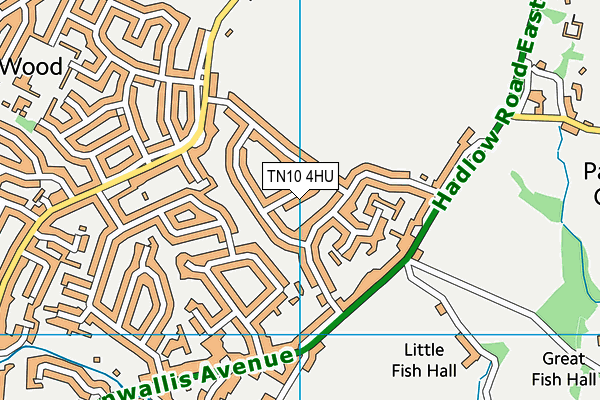 TN10 4HU map - OS VectorMap District (Ordnance Survey)