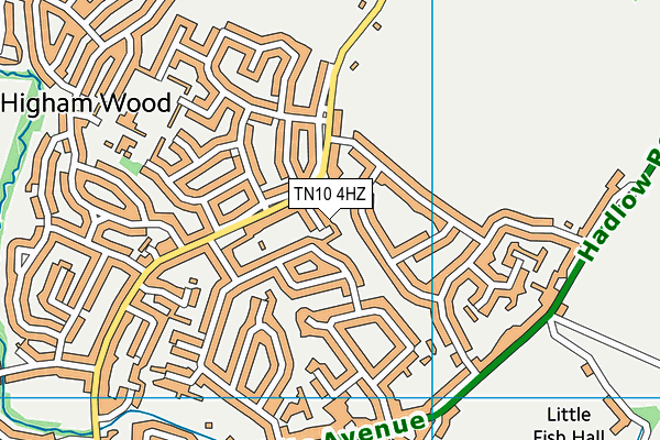 TN10 4HZ map - OS VectorMap District (Ordnance Survey)