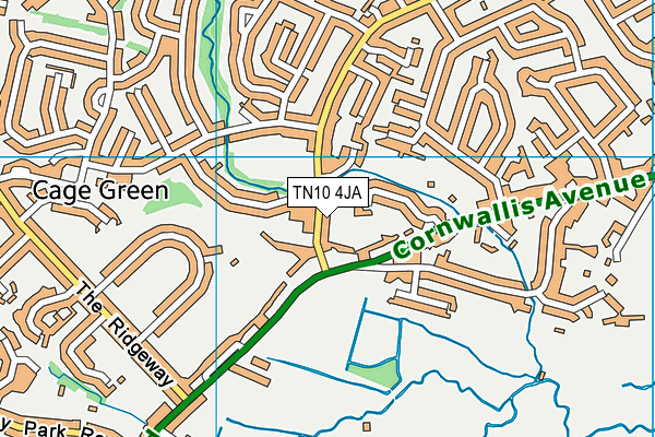 TN10 4JA map - OS VectorMap District (Ordnance Survey)