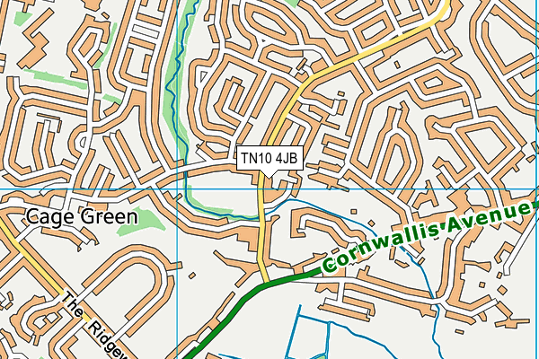 TN10 4JB map - OS VectorMap District (Ordnance Survey)