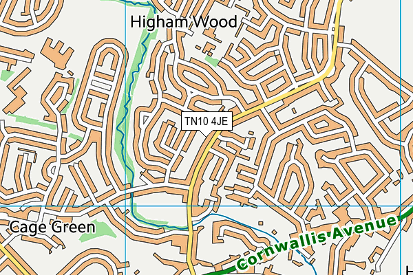 TN10 4JE map - OS VectorMap District (Ordnance Survey)