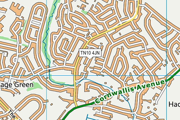 TN10 4JN map - OS VectorMap District (Ordnance Survey)
