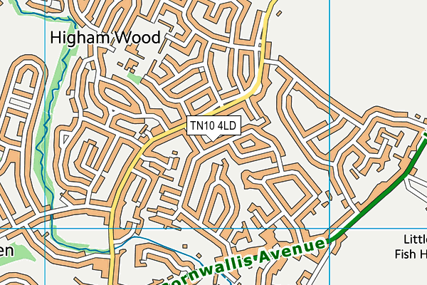 TN10 4LD map - OS VectorMap District (Ordnance Survey)
