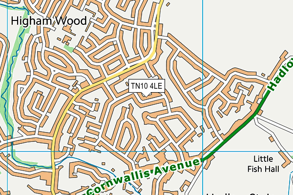 TN10 4LE map - OS VectorMap District (Ordnance Survey)