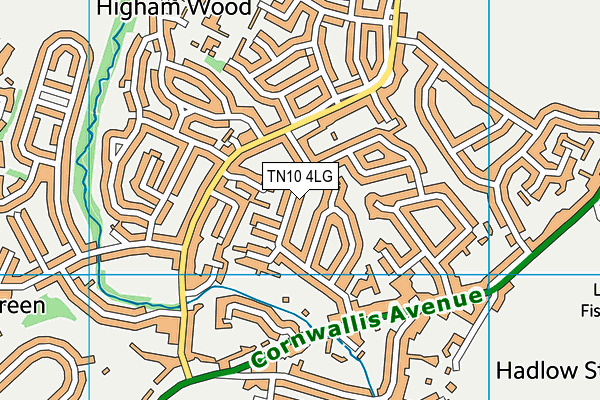 TN10 4LG map - OS VectorMap District (Ordnance Survey)