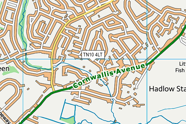 TN10 4LT map - OS VectorMap District (Ordnance Survey)