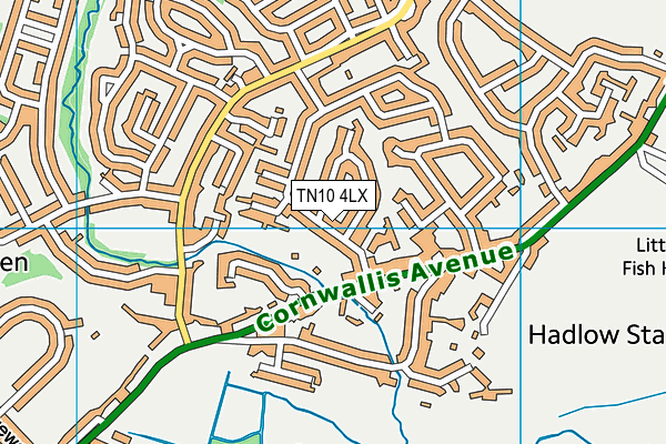 TN10 4LX map - OS VectorMap District (Ordnance Survey)