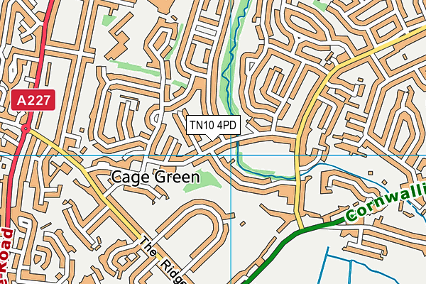 TN10 4PD map - OS VectorMap District (Ordnance Survey)