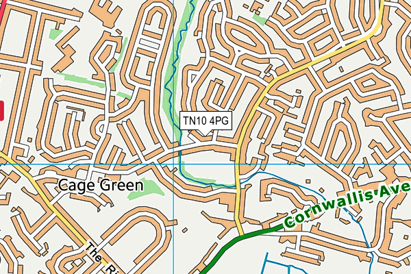 TN10 4PG map - OS VectorMap District (Ordnance Survey)