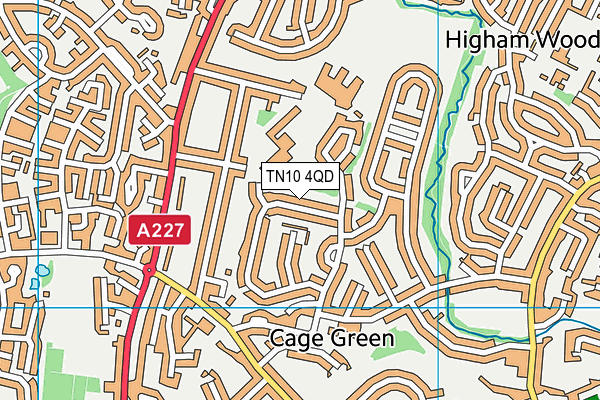 TN10 4QD map - OS VectorMap District (Ordnance Survey)