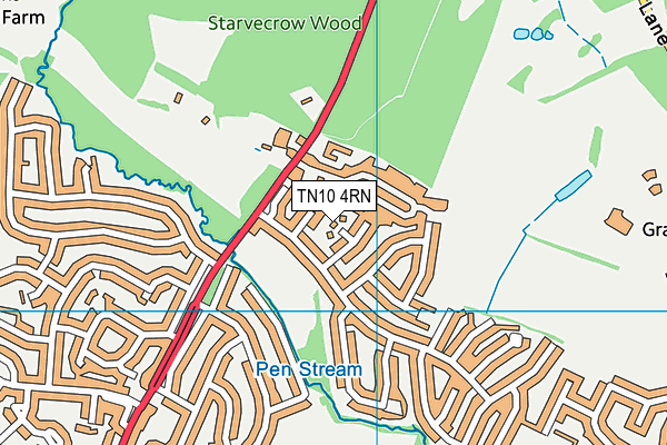 TN10 4RN map - OS VectorMap District (Ordnance Survey)