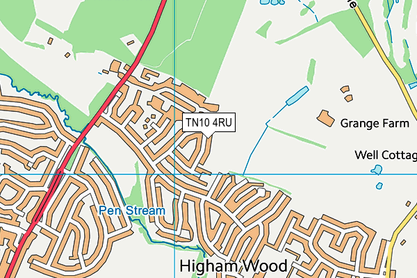 TN10 4RU map - OS VectorMap District (Ordnance Survey)