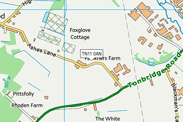 TN11 0AN map - OS VectorMap District (Ordnance Survey)