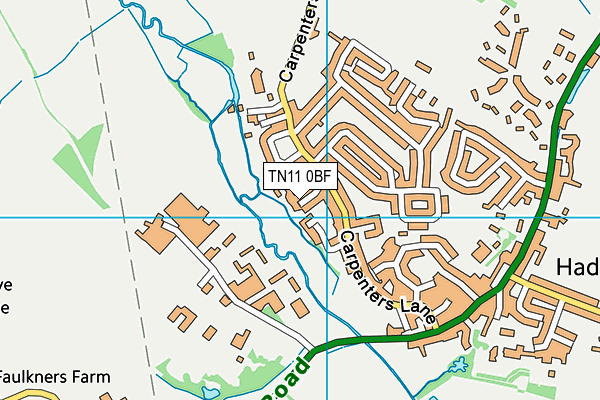TN11 0BF map - OS VectorMap District (Ordnance Survey)