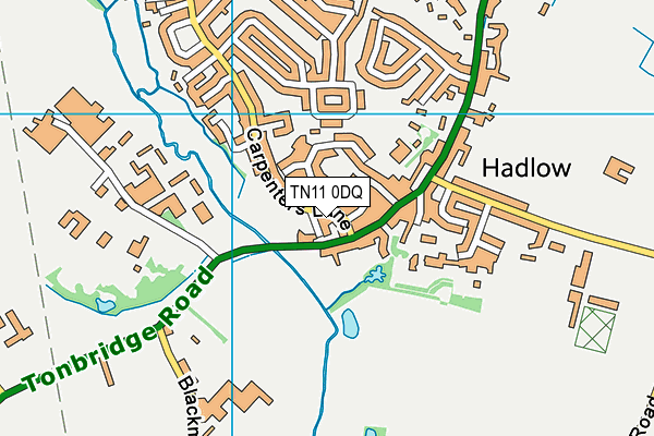 Map of THE MALTINGS (HADLOW) RESIDENTS ASSOCIATION LIMITED at district scale