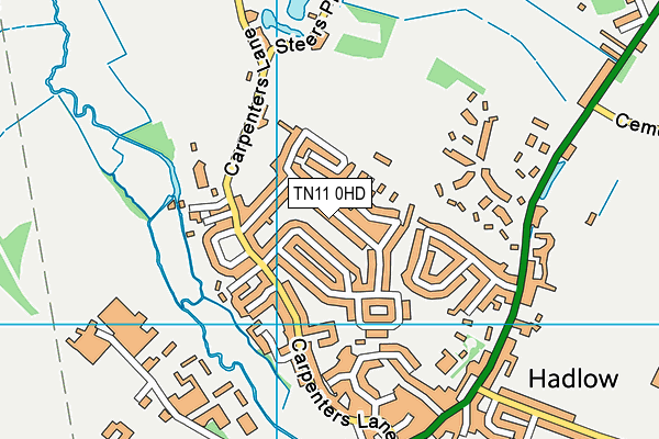 TN11 0HD map - OS VectorMap District (Ordnance Survey)