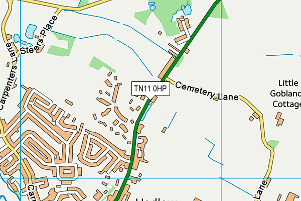 TN11 0HP map - OS VectorMap District (Ordnance Survey)