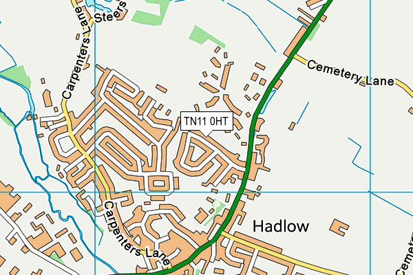 TN11 0HT map - OS VectorMap District (Ordnance Survey)