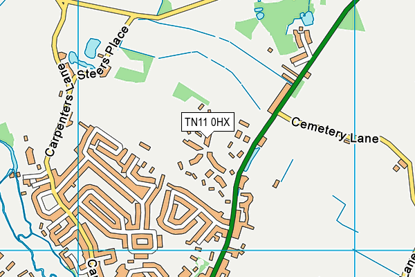 TN11 0HX map - OS VectorMap District (Ordnance Survey)