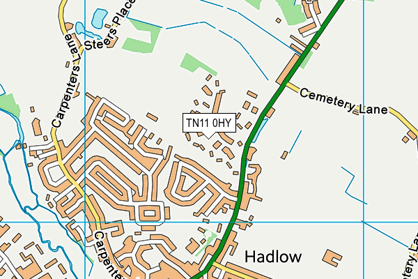 TN11 0HY map - OS VectorMap District (Ordnance Survey)