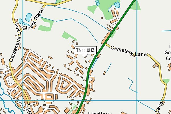 TN11 0HZ map - OS VectorMap District (Ordnance Survey)