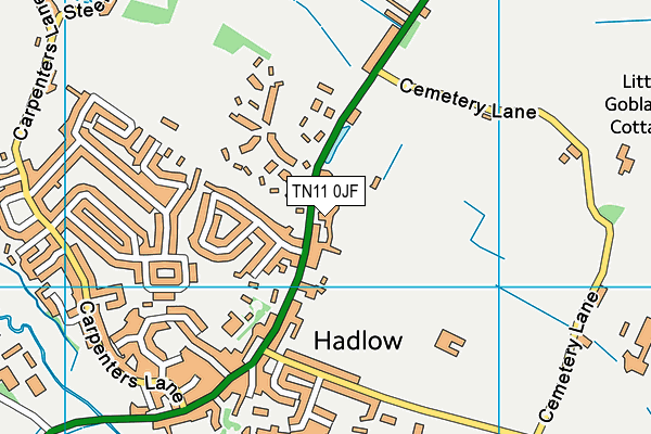 TN11 0JF map - OS VectorMap District (Ordnance Survey)