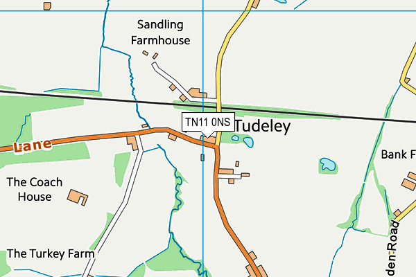 TN11 0NS map - OS VectorMap District (Ordnance Survey)
