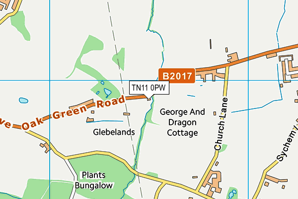 TN11 0PW map - OS VectorMap District (Ordnance Survey)