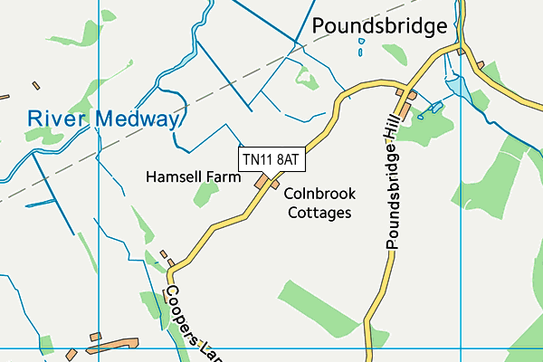 TN11 8AT map - OS VectorMap District (Ordnance Survey)