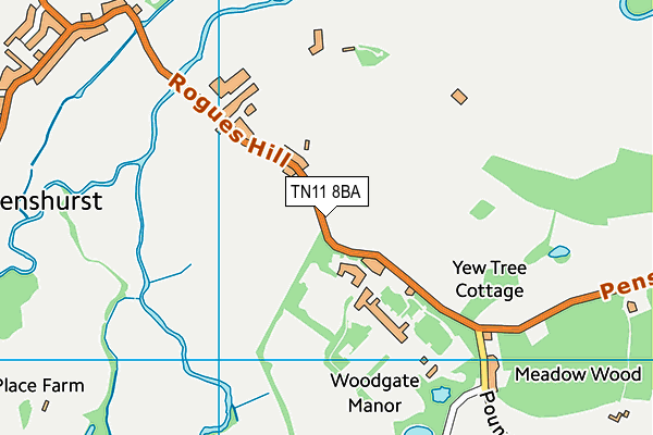 TN11 8BA map - OS VectorMap District (Ordnance Survey)
