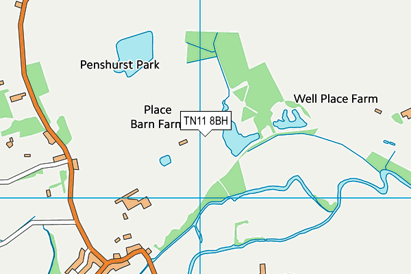 TN11 8BH map - OS VectorMap District (Ordnance Survey)