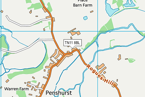 TN11 8BL map - OS VectorMap District (Ordnance Survey)