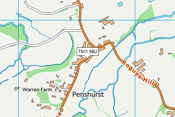 TN11 8BU map - OS VectorMap District (Ordnance Survey)
