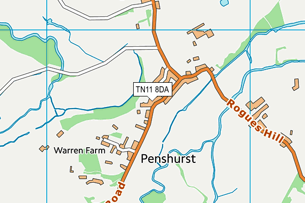 TN11 8DA map - OS VectorMap District (Ordnance Survey)