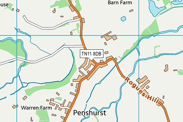 TN11 8DB map - OS VectorMap District (Ordnance Survey)