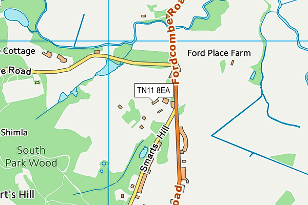 TN11 8EA map - OS VectorMap District (Ordnance Survey)