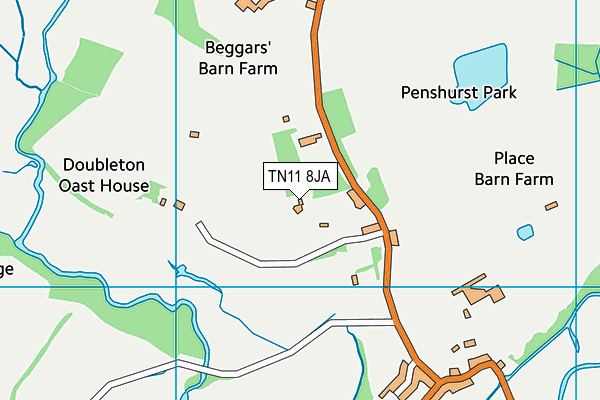 TN11 8JA map - OS VectorMap District (Ordnance Survey)