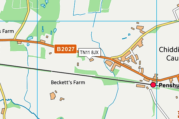 TN11 8JX map - OS VectorMap District (Ordnance Survey)