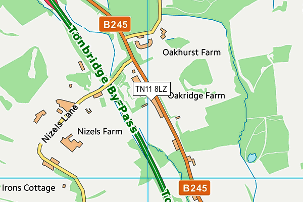 TN11 8LZ map - OS VectorMap District (Ordnance Survey)