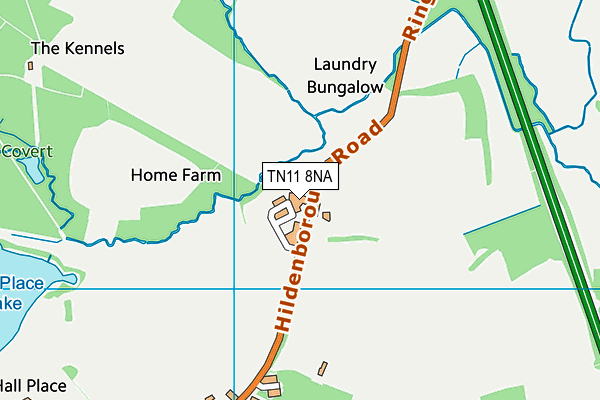 TN11 8NA map - OS VectorMap District (Ordnance Survey)