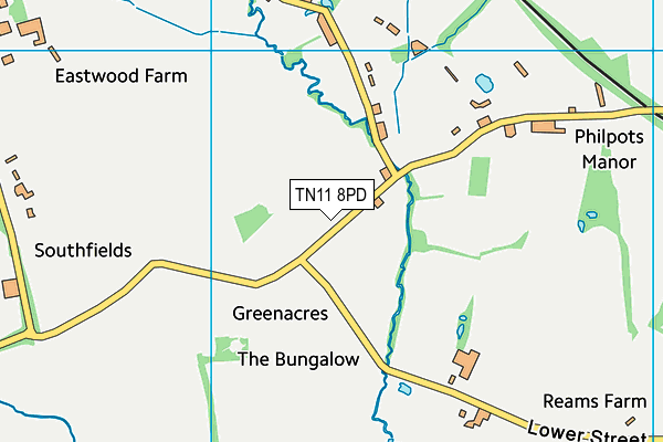 TN11 8PD map - OS VectorMap District (Ordnance Survey)