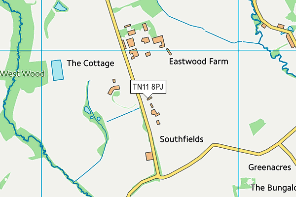 TN11 8PJ map - OS VectorMap District (Ordnance Survey)
