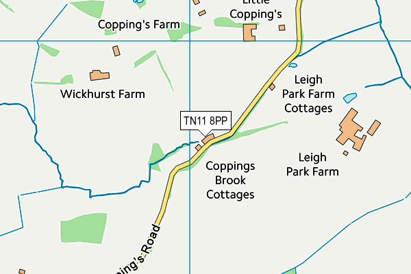 TN11 8PP map - OS VectorMap District (Ordnance Survey)