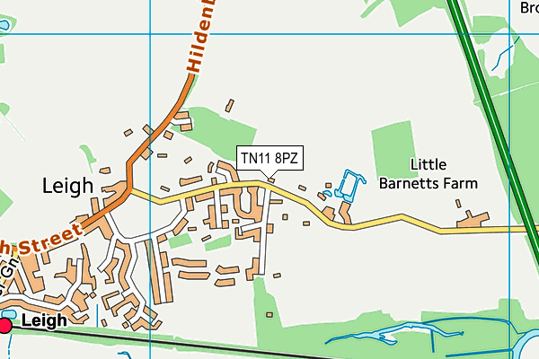 TN11 8PZ map - OS VectorMap District (Ordnance Survey)