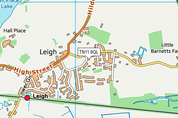 TN11 8QL map - OS VectorMap District (Ordnance Survey)