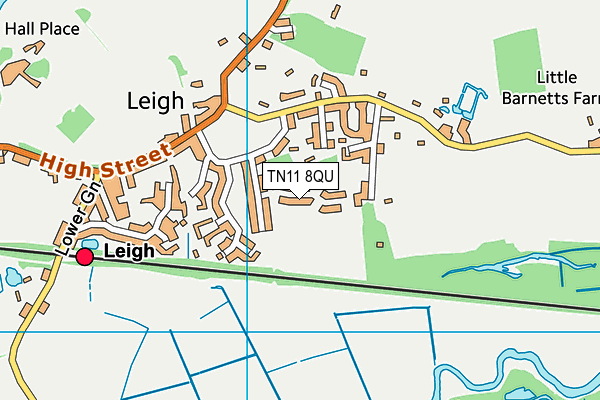 Leigh Tennis Club map (TN11 8QU) - OS VectorMap District (Ordnance Survey)